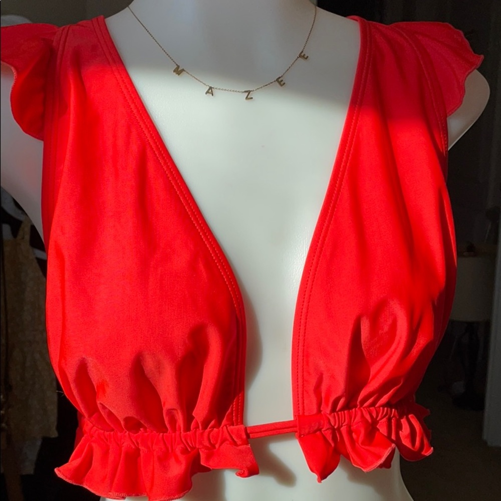 ASOS Red Triangle Bikini Top